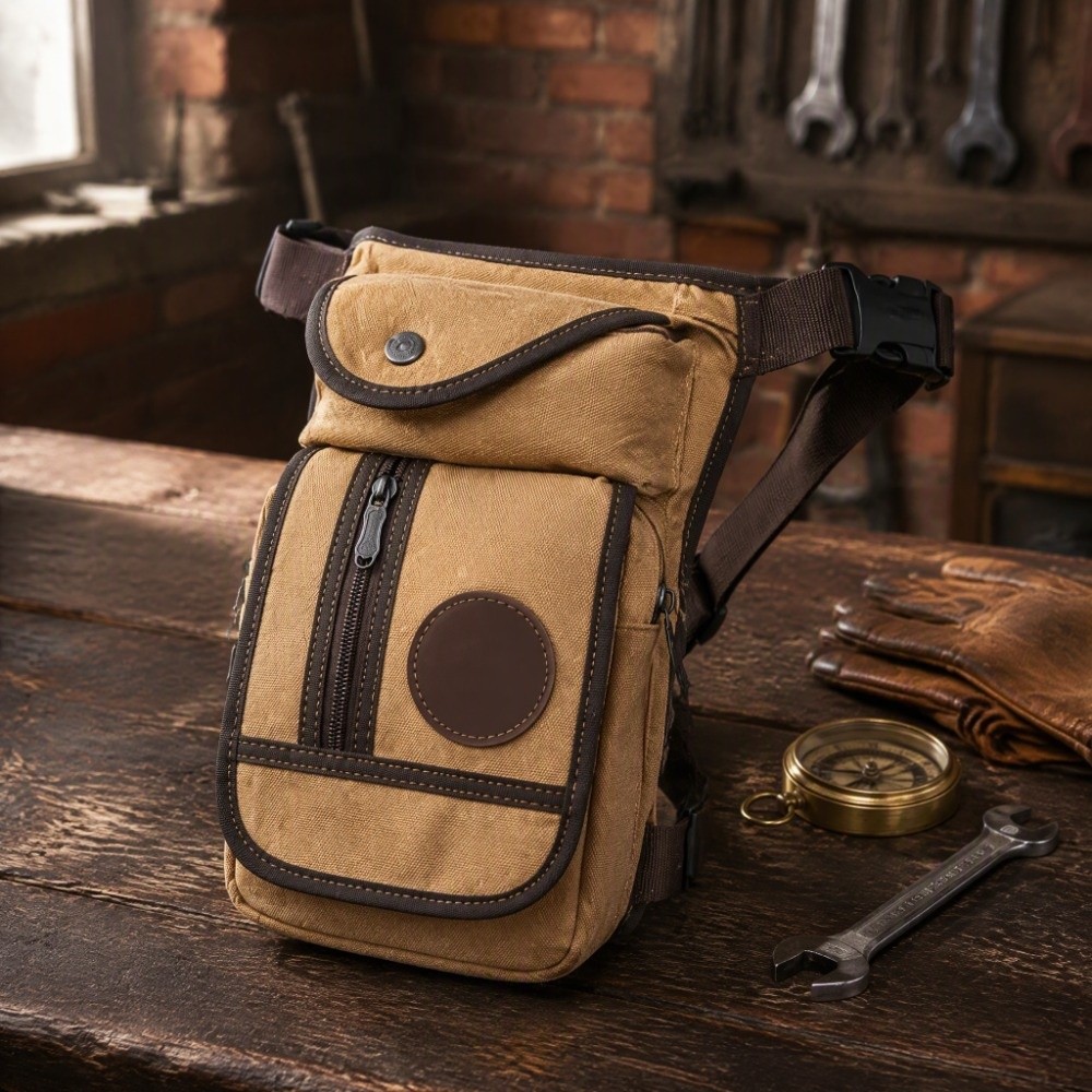Bolsa de lona para homem, com  - Motorcycle Leg Bag Drop Thigh Pouch avaliação e preço