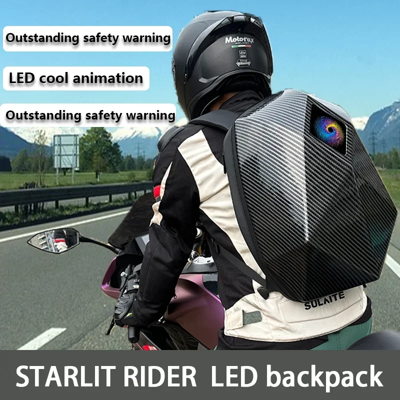 Led cavaleiro ciclismo mochila - Motorcycle Helmet Backpack Waterproof Led avaliação e preço