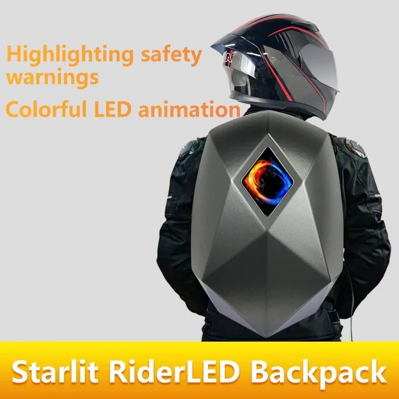 Led cavaleiro ciclismo mochila - Motorcycle Helmet Backpack Waterproof Led avaliação e preço