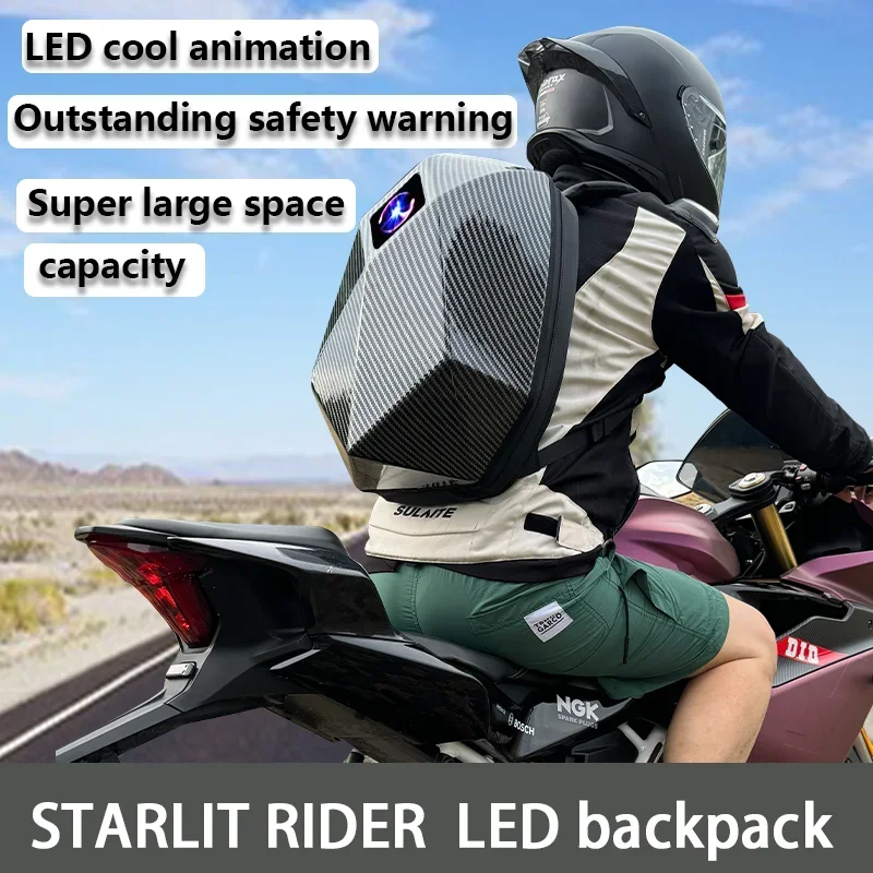 Led cavaleiro ciclismo mochila - Motorcycle Helmet Backpack Waterproof Led avaliação e preço