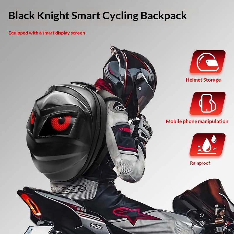 Mochila de moto com LED, à pro - Motorcycle Helmet Backpack Waterproof Led avaliação e preço
