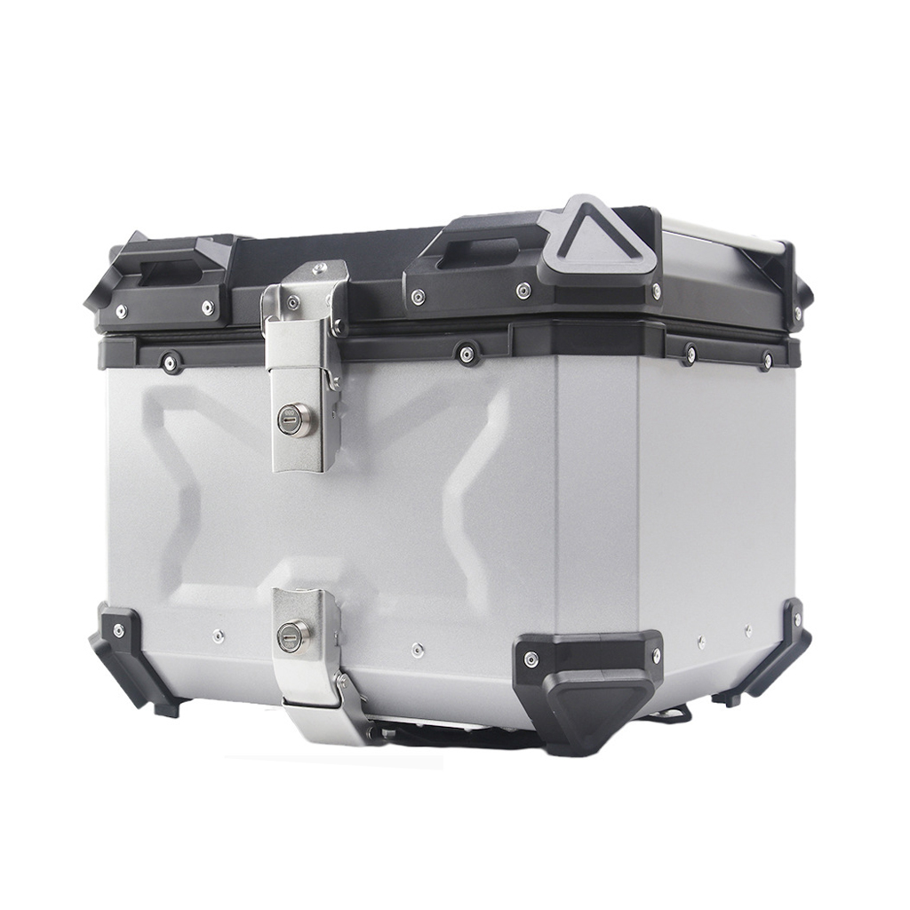 Caixa de alumínio para motocic - Aluminum Top Case Luggage Box 45L 55L avaliação e preço