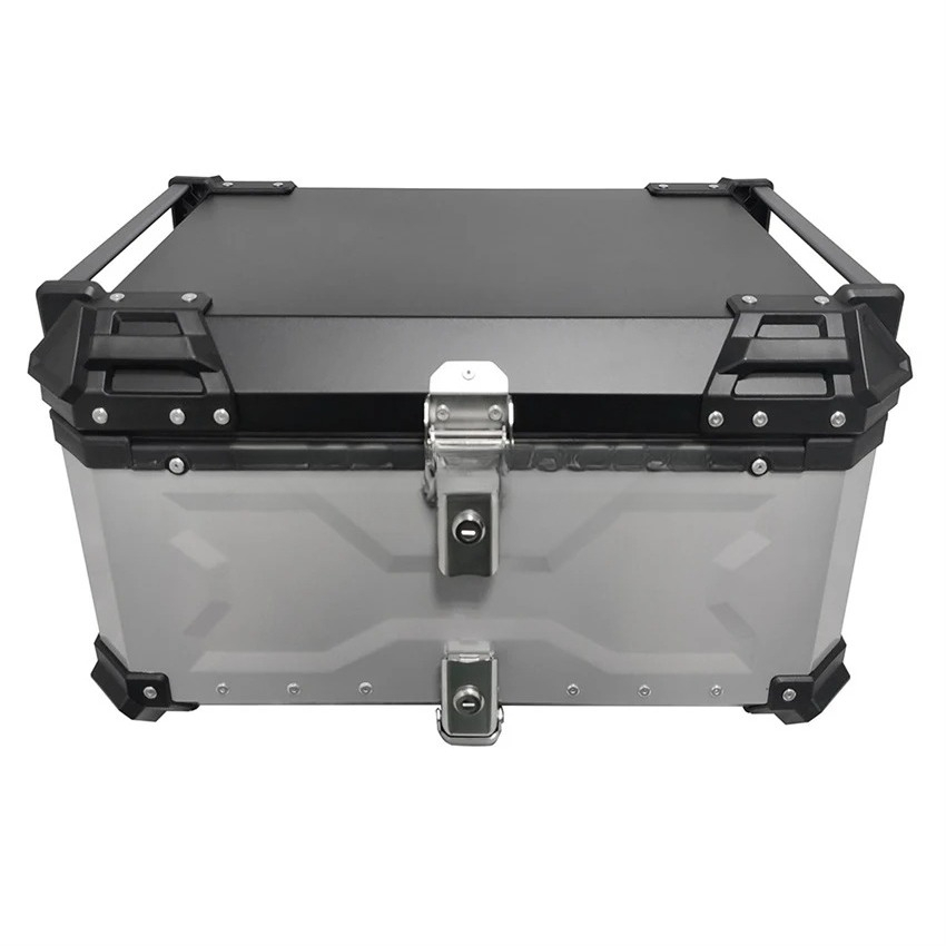 Baú traseiro para motocicleta, - Aluminum Top Case Luggage Box 45L 55L avaliação e preço