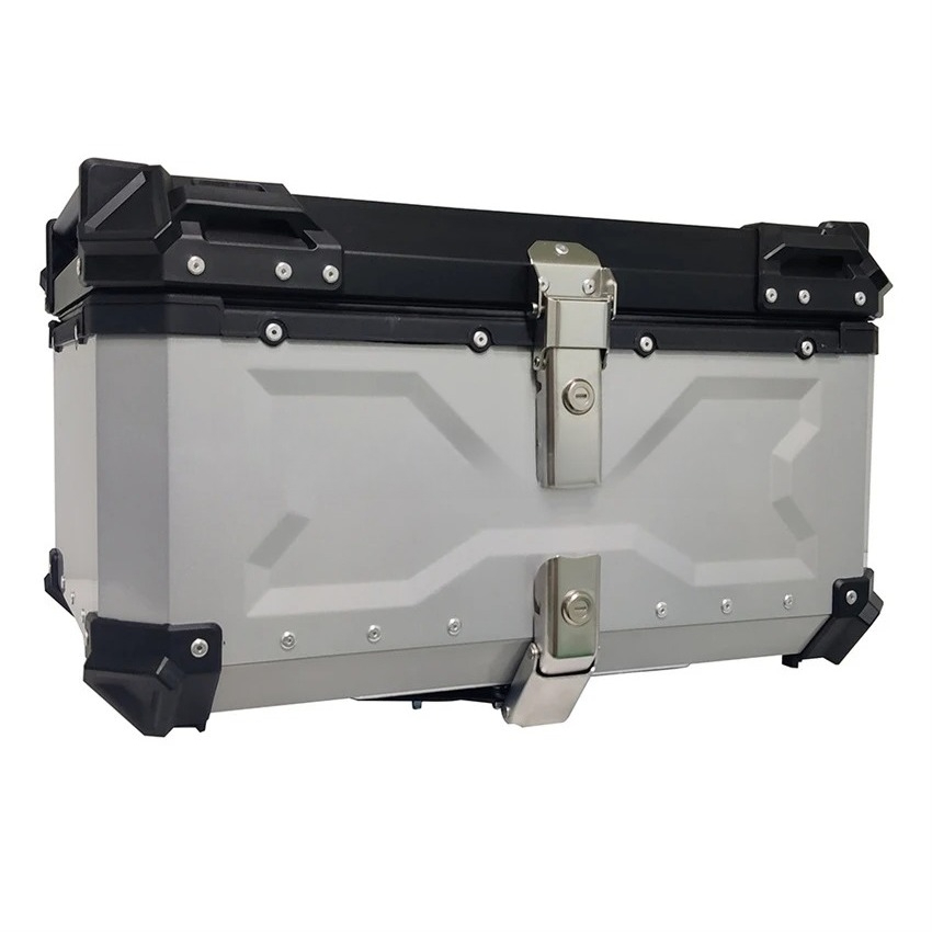 Baú traseiro para motocicleta, - Aluminum Top Case Luggage Box 45L 55L avaliação e preço