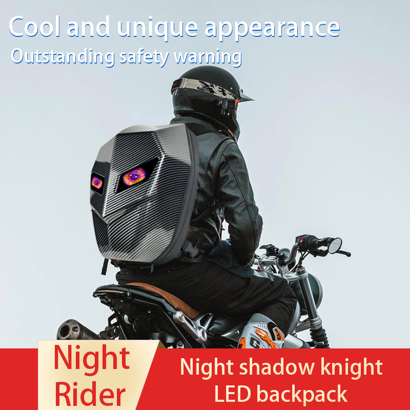 Mochila de motocicleta com olh - Motorcycle Helmet Backpack Waterproof Led avaliação e preço