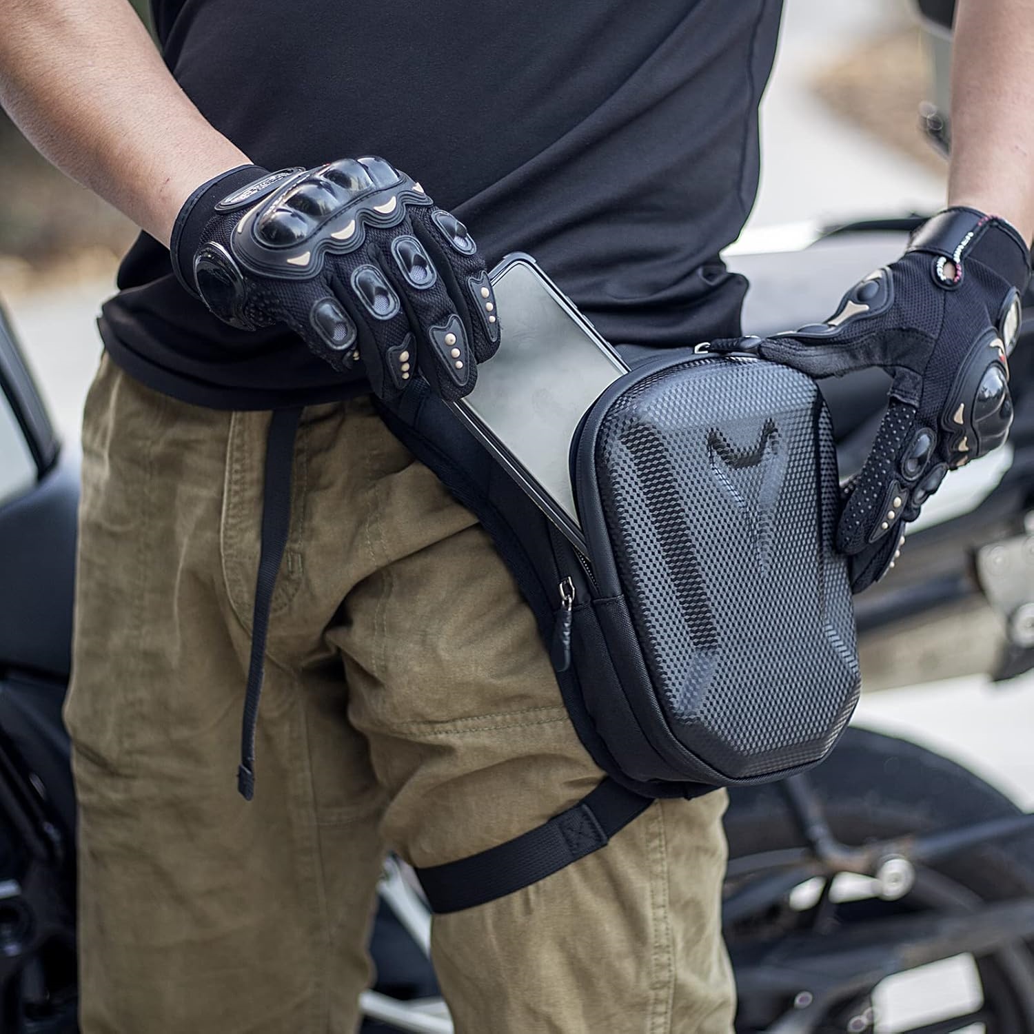 Bolsa de Cintura para Motocicl - Motorcycle Leg Bag Drop Thigh Pouch avaliação e preço