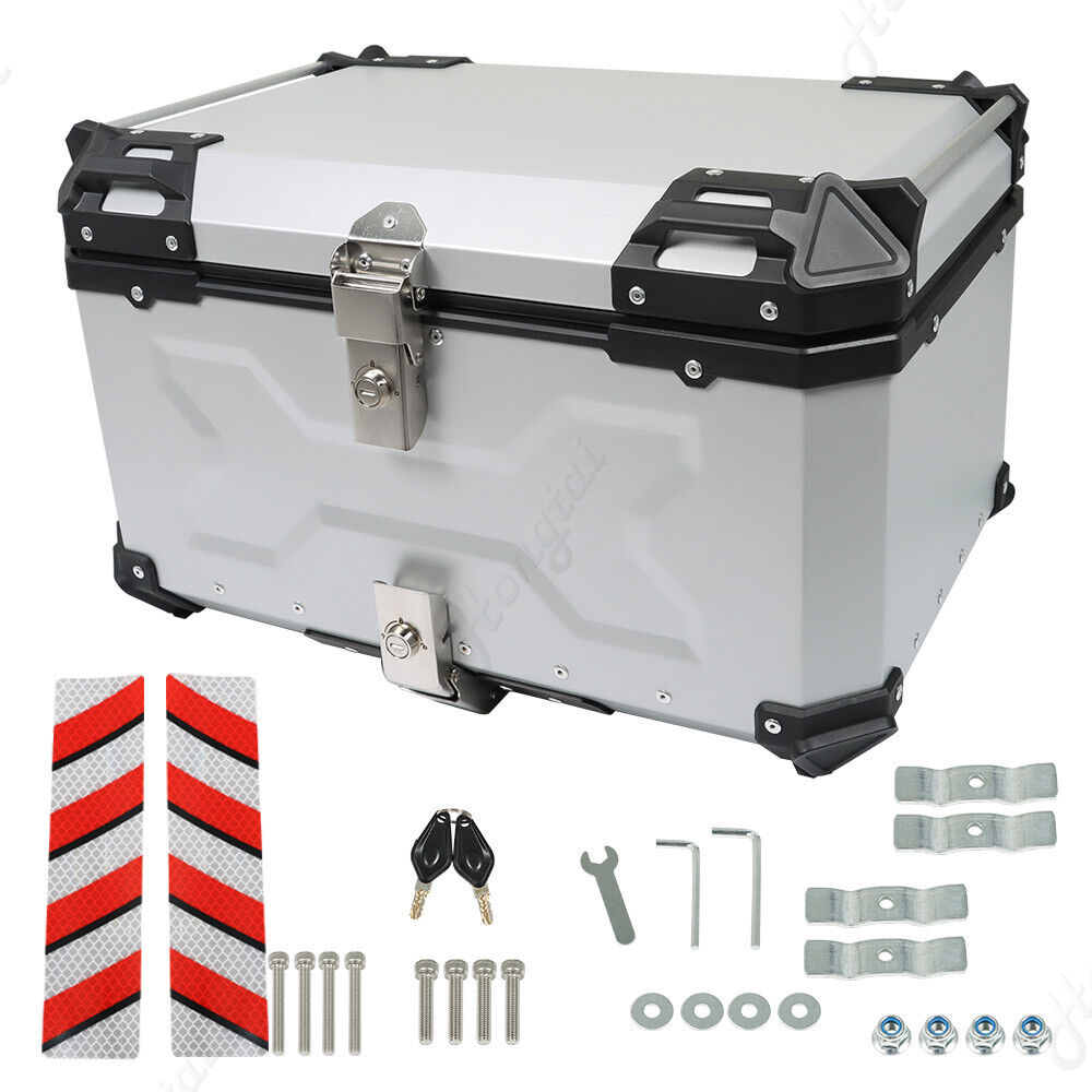 Baú de Alumínio 65L para Motoc - Aluminum Top Case Luggage Box 45L 55L avaliação e preço