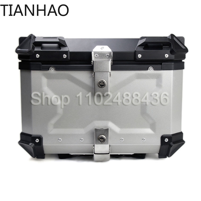 Baú Traseiro Universal para Mo - Aluminum Top Case Luggage Box 45L 55L avaliação e preço