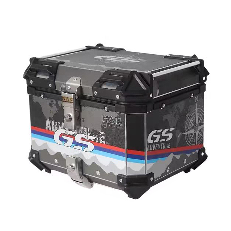 Baú de alumínio para capacete  - Aluminum Top Case Luggage Box 45L 55L avaliação e preço