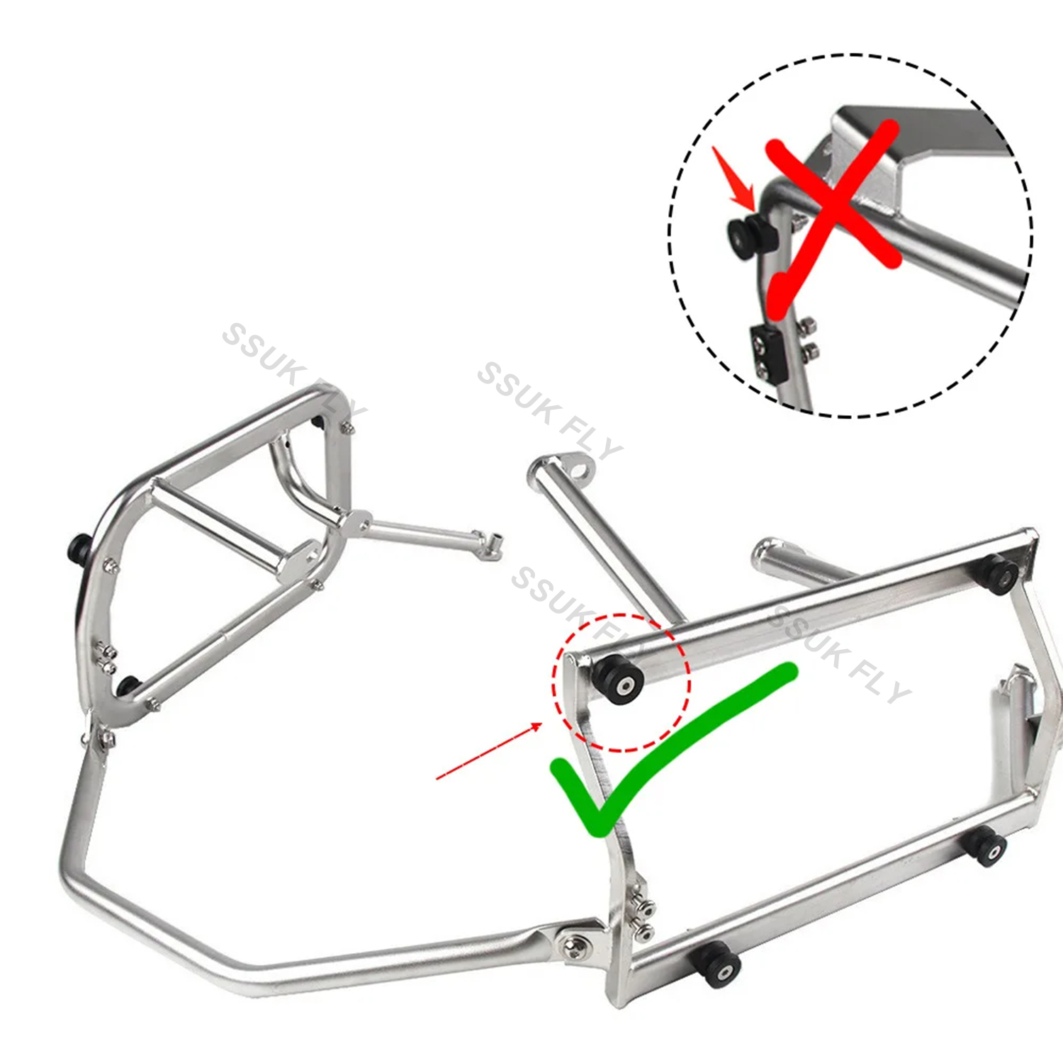 Caixa lateral da motocicleta b - Pannier Mounting Bracket Rack Kit Motorcycle avaliação e preço