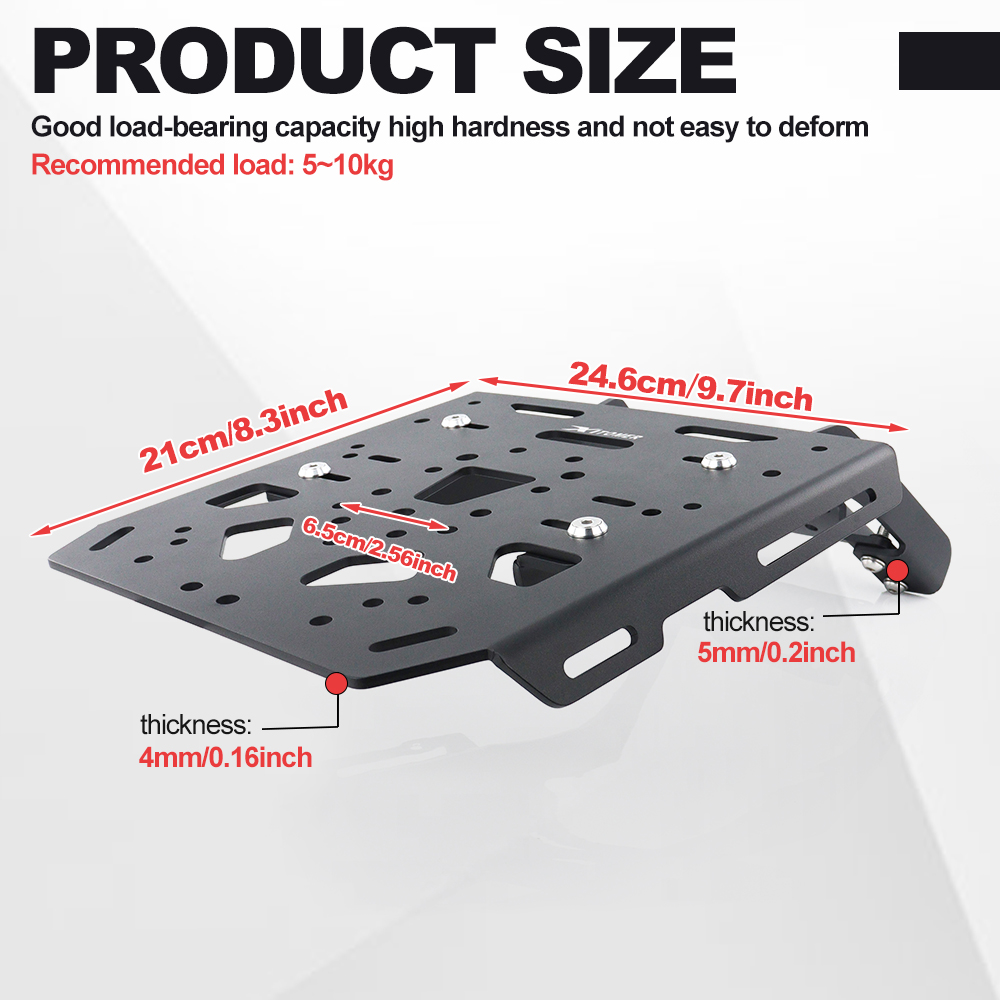 Suporte Traseiro para Bagageir - Motorcycle Luggage Rack Rear Carrier Steel avaliação e preço