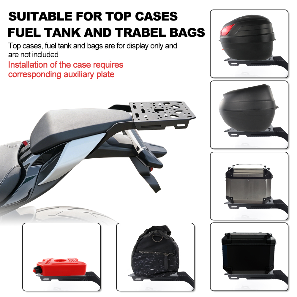 Suporte Traseiro para Bagageir - Motorcycle Luggage Rack Rear Carrier Steel avaliação e preço