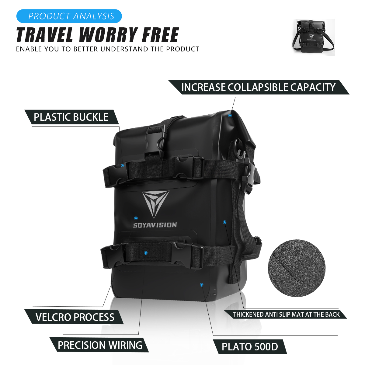 Bolsa Impermeável para Motocic - Motorcycle Crash Bar Waterproof Dry Bag avaliação e preço