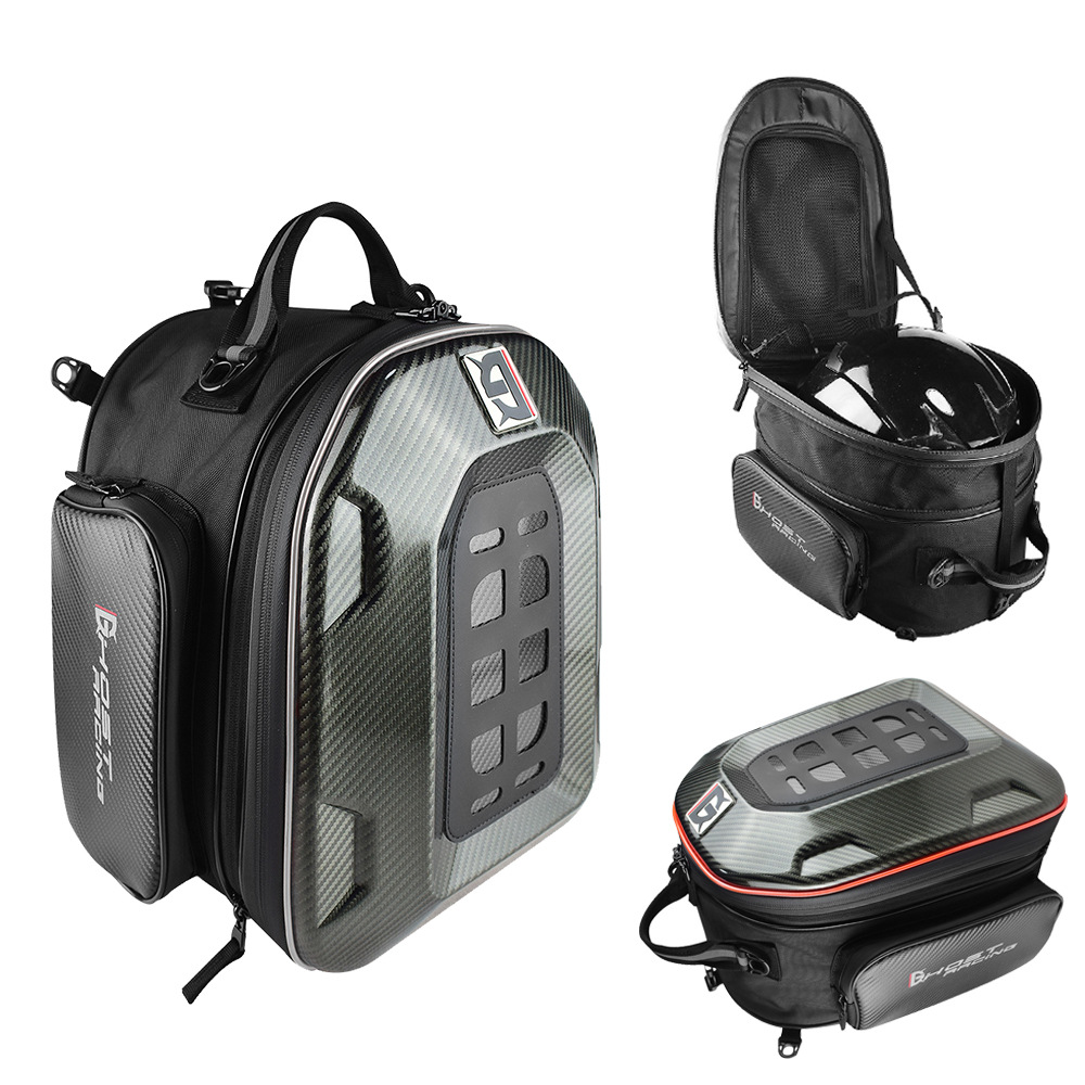 Mochila expansível para capace - Motorcycle Helmet Backpack Waterproof Led avaliação e preço