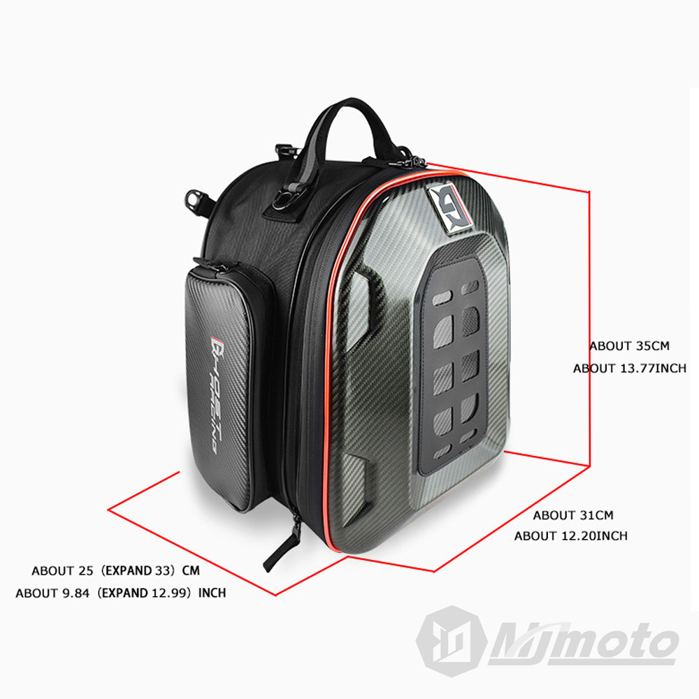 Mochila expansível para capace - Motorcycle Helmet Backpack Waterproof Led avaliação e preço