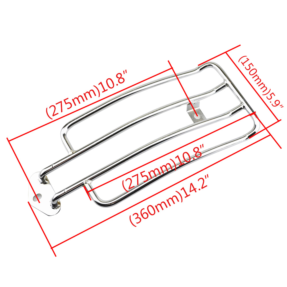 Suporte Traseiro de Bagagem pa - Motorcycle Luggage Rack Rear Carrier Steel avaliação e preço